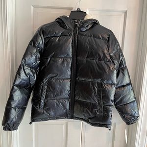 Levi’s black shiny jacket